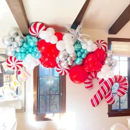 6Pcs Large Christmas Balloons Candy Cane Foil Balloon Christmas Windmill Candy Globos Kids Toy New Year Christmas Decorations
