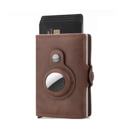 Carbon Rfid Card Holder Men Women Airtag Wallet Money Bag Leather Purse Slim Thin Wallets For Apple AirTags Tracker Air Tag 2023