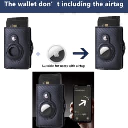 Carbon Rfid Card Holder Men Women Airtag Wallet Money Bag Leather Purse Slim Thin Wallets For Apple AirTags Tracker Air Tag 2023