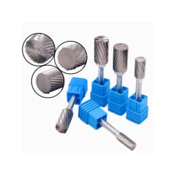 6mm A/AX Type Cylinder Head Tungsten Carbide Alloy Rotary File Drill Milling Carving Bit Point Burr Die Grinder Abrasive Tools