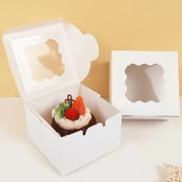 15/30Pcs 4inch Cake Bakery Boxes Dessert Pastry Packaging Candy Cookie Gift Paper Box Wedding Birthday Party Christmas Supplies