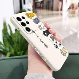 Cat Litter Phone Case For Samsung Galaxy S25 S24 S23 S22 S21 S20 Ultra Plus FE S10 Note 20 Ultra 10 9 Plus Cover