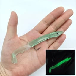 DUODUOYU 5pcs Eel Shad Fishing Lure 115mm/4g Soft Bait with Sharp Hook Set for Bass Fishing Rig Sinker Soft Bait Wobblers Pesca