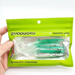 DUODUOYU 5pcs Eel Shad Fishing Lure 115mm/4g Soft Bait with Sharp Hook Set for Bass Fishing Rig Sinker Soft Bait Wobblers Pesca