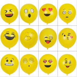 One Year Old Children's Birthday Party Is Decorated with Lovely Smiling Face Printing Large Eye Latex Balloon