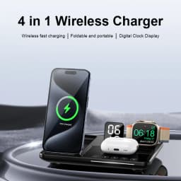 30W Electric Wireless Charger Stand for Airpods Pro Apple Watch Touch Control Fast Charging Station for Iphone 16 15 14 13 12 11