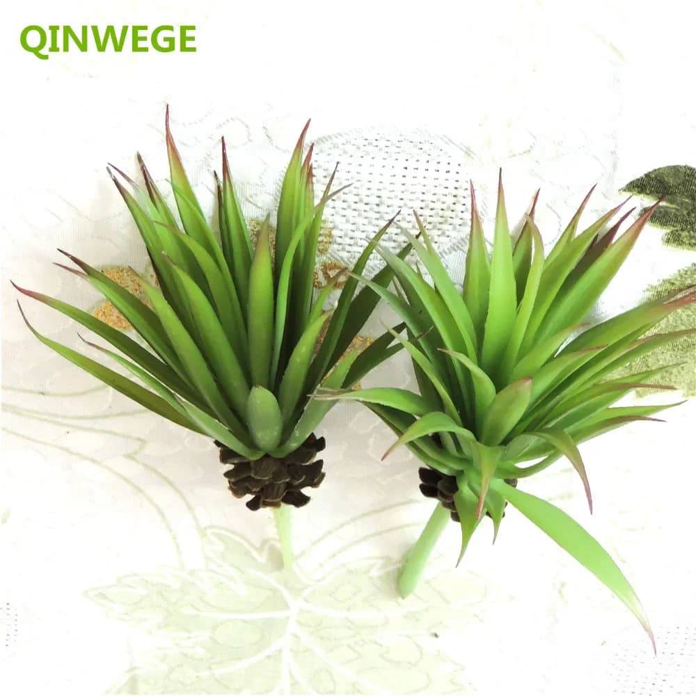 2pcs Artificial Plants Cactus Succulent for Flower Christmas Party Wedding Home Decor