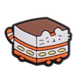 1Pcs PVC Adorable Little Cat Cupcake Sandals Shoe Charms Accessories Food Designer Decoration DIY Adult Bracelet