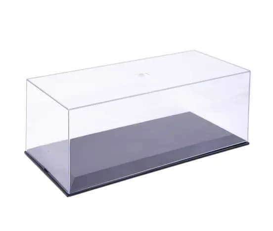 1/18 Clear Display Show Case Showcase for Diecast & Resin Car Models Toy Car Black Base Dustproof Figure Storage Clear Box