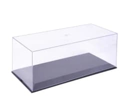 1/18 Clear Display Show Case Showcase for Diecast & Resin Car Models Toy Car Black Base Dustproof Figure Storage Clear Box