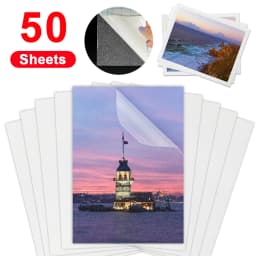 50 Sheets A4 Cold Laminating Film Holographic Sand Foil Adhesive Tape Back Stars Hot Stamping On Paper DIY Package Color Card