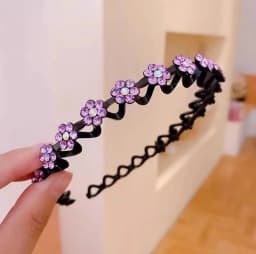 2022 New Fashion Hot Sale All-match Wave Rhinestones Pearl Braided Hair Clip Headband for Women Girl Hair Accessories Headwear