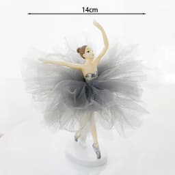 White Pink Ballet Girls Decoration Hook Flower Happy Birthday Cake Topper Wedding Bride for Party Supplies Baking Love Gifts