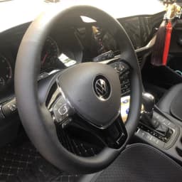 Custom DIY Car Steering Wheel Cover 100% Fit For Volkswagen VW Golf 7 Mk7 Nieuwe Polo jetta Passat B8 Auto Interior Accessories