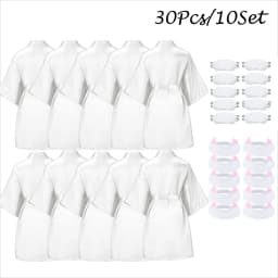10/6Packs Birthday Squad Robes Spa Party Girls Queen Robe Soft Silk Satin Kimono Bathrobes DIY Bathrobes with Blindfold Headband