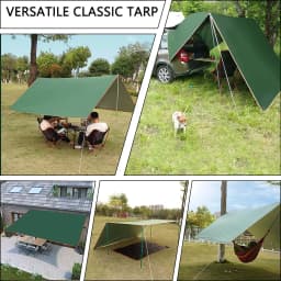 4x4m 5x3m 4x3m 3x3m Ultralight Waterproof Tarp Tent Large Camping Awning Sun Shelter Garden Canopy Outdoor Beach Shade Hiking
