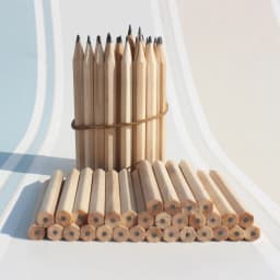 20pcs Mini Short Wood Pencil Simple Black Sketching Pencils Back To School Writing Stationery