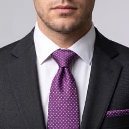 Mens Necktie Set Purple Dots Tie Pocket Square Violet Lavender Classic Extra Long Bow Tie Pre-Tied Boys Size for Kids Available