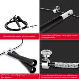 1pcs Speed Jumping Rope Steel Wire Durable Fast Jump Rope Cable Sport Exercise Workout Equipments Home Gym