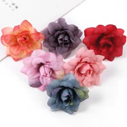 Rose Artificial Flowers Head 4CM Silk Fake Flowers for Home Hoom Decor Wedding Decorations DIY Crafts Garland Gift Accessories