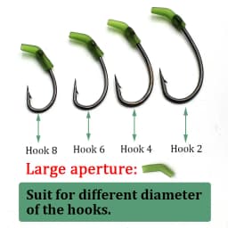30pcs Carp fishing Accessories D Rig kickers hooks line aligners sleeve anti tangle sleeve for hair ronnie rigs end tackle