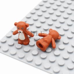 5pcs MOC Building Blocks DIY Toy Cartoon Bear with Printing Bricks Educational Animal Compatible 98382pb001 Assembles Particles