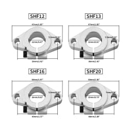 1/2/4PCS Aluminum Alloy Support Bracket SK/SHF8/10/12/16/20/25/30/35/40/50/60 Vertical Horizontal Bracket Linear Shaft Bearing