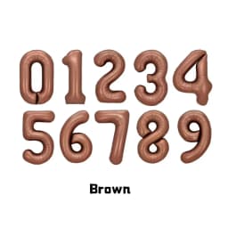 1Pcs Cream Number Birthday Balloons 32/40inch White Brown Caramel Beige Large Number Foil Balloon for Birthday Anniversary Decor