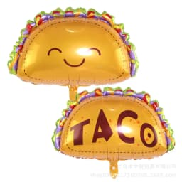 TACO Pancake Balloon Food Festival Party Avocado Pinata Cactus Mexican Aluminum Balloons