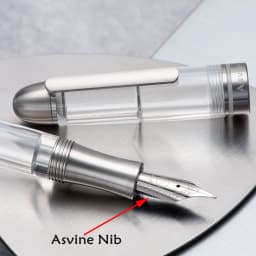Asvine P36 Piston Filling Fountain Pen Bock / Asvine EF/F/M/Stub 1.1 Nib, Titanium & Acrylic Smooth Writing Office Gift Pen