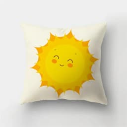 45x45cm Fashion Yellow Pillowcase Cartoon Sun Duck Animal Flower Plant Cushion Cover Sofa Home Decoration
