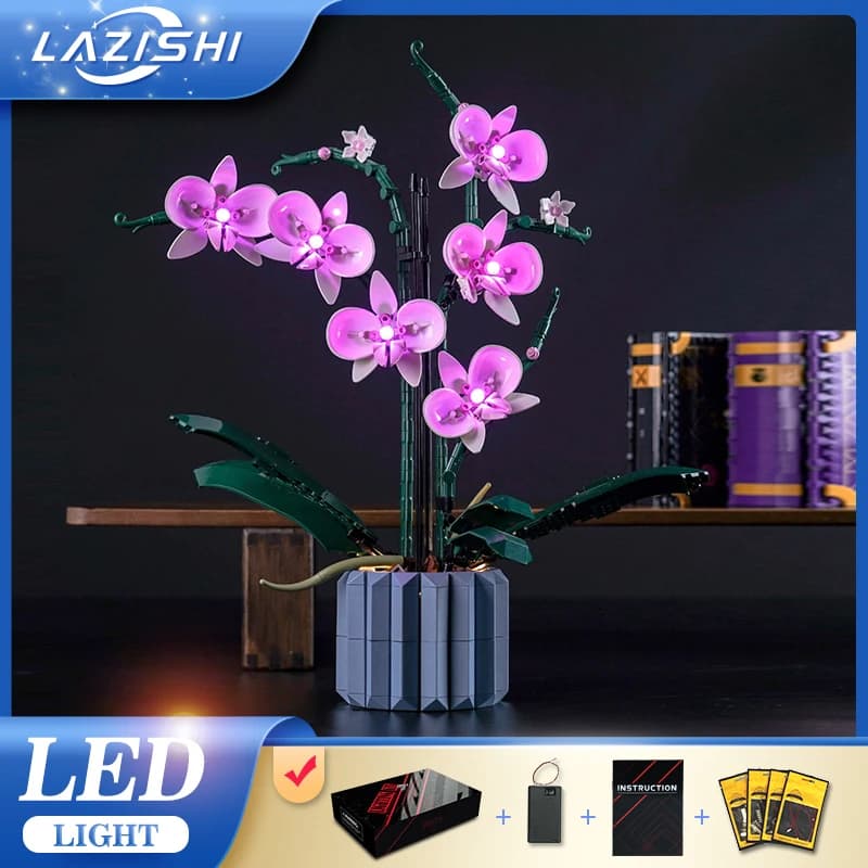 Lazishi LED Light For 10311 Orchid Lighting DIY Toys (Not Include the Model)