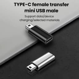 Micro B To Type C Adapter 5 Pin Male Mini USB To Female USB Type C Data Transfer Connector for Samsung MP3 Camera PC Conventer