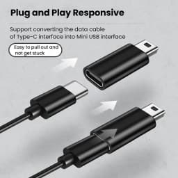 Micro B To Type C Adapter 5 Pin Male Mini USB To Female USB Type C Data Transfer Connector for Samsung MP3 Camera PC Conventer