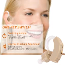 Portable Hearing Aid Mini Ear Sound Amplifier Adjustable Ear Hearing Amplifier Aid Kit Tone Hearing Aids for the Deaf/Elderly
