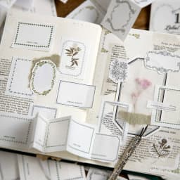 Yoofun 30 sheets Vintage Frame Memo Pads Basic Notepads Journal Scrapbooking Decor Material Retro Stationery School Office