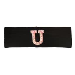 Baby Boy Girl Pink Pearl Letters Headband Hair Accessories New Child Kids Soft Ribbed Cotton Elastic Headwear Hair Band