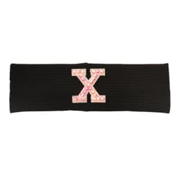 Baby Boy Girl Pink Pearl Letters Headband Hair Accessories New Child Kids Soft Ribbed Cotton Elastic Headwear Hair Band