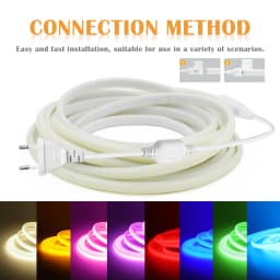 288LEDs/m COB LED Neon Light 220V Dimmable 10 Colors High CRI RA90 Flexible Strip with Power for Custom Sign Wall Decoration