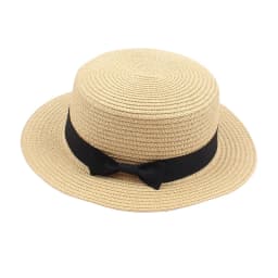 Women's British-Style Summer Hat Simple Small-Brimmed Straw Hat Korean-Style Bow-Knot Flat-Top Sun Hat Popular Women's Straw Hat