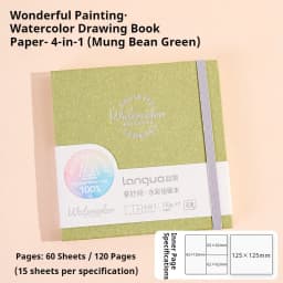 100% Cotton Watercolor Drawing Book Languo Thick Paper 230g/300g Pocket Sketchbook Tearable Art Supplies Marker Painting Paper