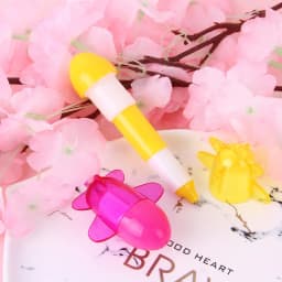 10Pcs/Lot Creative Student Stationery Cute Candy Colored Cartoon Airplane Shaped Ballpoint Pens Retractable Blue Writing Pens