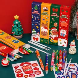 6/12 Box Christmas Five-in-one Set Surprise Gifts for Christmas New Year Kindergarten School Office Carnival Party Gift Awards