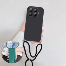 15T Crossbody Necklace Strap Cord Lanyard Soft Case for Xiaomi 15T 17T Pro Mi15 T Camera Protect Silicone Bumper Cover Shell