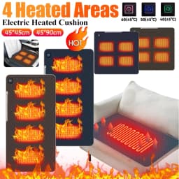 4 Zones Heated Seat Cushion Mat USB Electric Heating Pad Outdoor Camping Chair Heated Cushion 3 Gears Temperature Foot Warmer