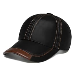 Autumn/Winter Leather-Trimmed Hats Middle-Aged and Elderly Fashionable Versatile Peaked Caps Warm Men's Outdoor Baseball Caps