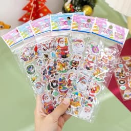 10/20/30Sheets Christmas Party Stickers Birthday Christmas Party Gathering Gift for Girl Boy Stationery Stickers Santa Claus TMZ