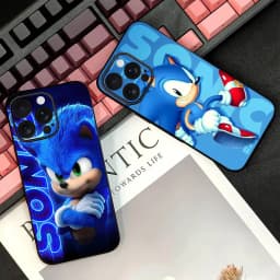 Cartoon Hedgehog S-Sonices Phone Case For IPhone12 13 14 15 16 17Pro Max Plus Classic Black Soft Shell