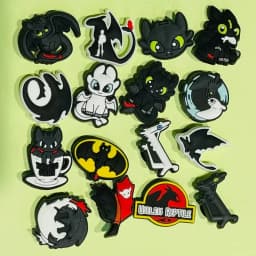 1-16pcs Cartoon Dragon Shoe Charms PVC Anime Shoes Accessories Fashion Boys Sandals Garden Shoe Buckle DIY Charms