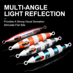 TEASER J120 200g-600g Saltwater Fishing Metal Jig Bait Luminous Jigging Lure Artificial Fast Sinking Fishing Metal Jigging Lure